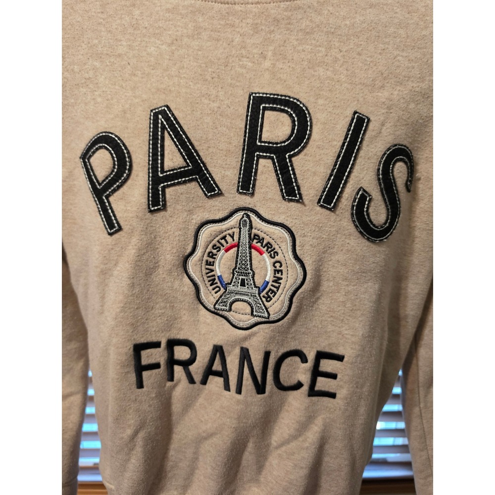 Hello Paris Design in France Crewneck Sweatshirt Size Small